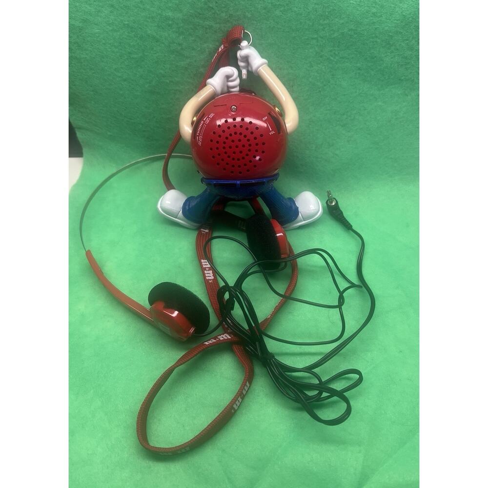 M&Ms Old School Radio With Headphones Collectible Groovy Red‎ M&M Parts Only - Picture 9 of 9